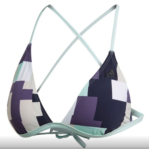 NWT Adidas Volleyboll Bikini Top | Purple & Turquoise| DQ3217 | Size S | Swim - Picture 9 of 9
